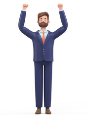 Fototapeta premium Man making peace signs