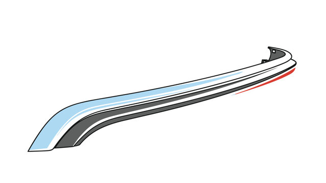 Shiny chrome front or rear car bumper part for automotive repair and vehicle maintenance displayed on a plain white background.