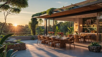 Obraz premium eco-style dining area