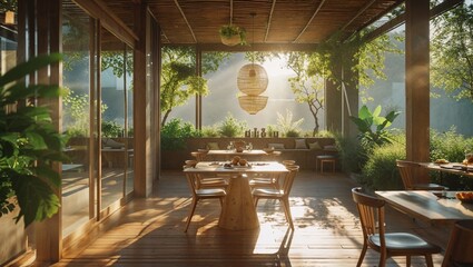Fototapeta premium eco-style dining area