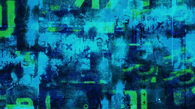 Random loop animation of a colored grunge background. 4K quality footage