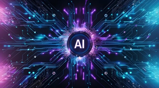 Futuristic Digital Network Background with Glowing Connections, Abstract Technology Data Flow, Cyber Network Grid, AI Big Data Visualization, High-Tech Communication Concept