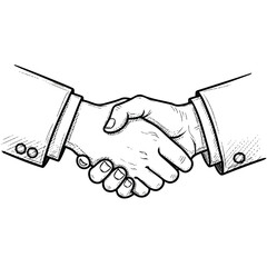 Fototapeta premium Professional handshake signaling agreement and cooperative partnership in a business setting.