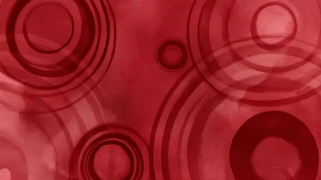 Red circles pattern with concentric rings gradient