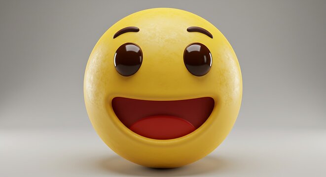 Yellow Smiley Ball with Happy Face.