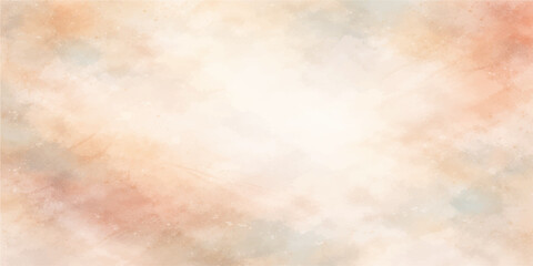 Obraz premium Delicate hues of peach, cream, and subtle tints of orange blend seamlessly in an ethereal watercolor painting. Evoking softness and tranquility, this abstract design.