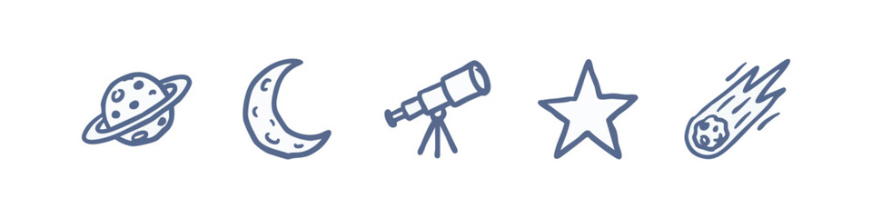 Space and astronomy icon set © liubomir118809