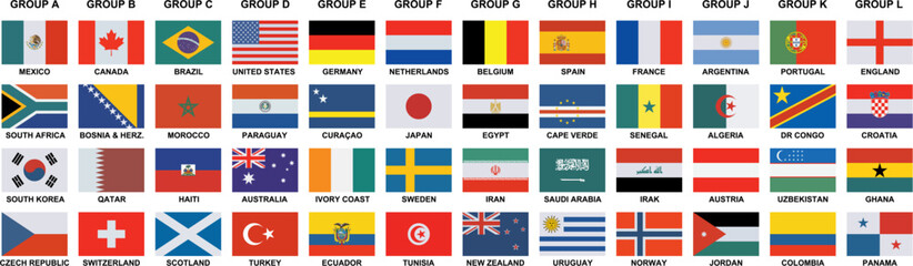 Obraz premium Flags of different countries 