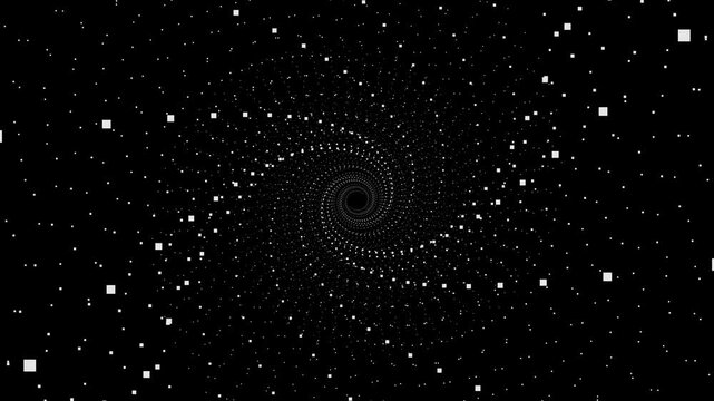 Premium 4K motion graphics of a orbit ring  particle grid animation. A high-tech digital environment featuring points moving in a unique orbit ring pattern. Perfect for corporate, cybersecurity