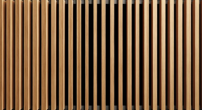 Vertical wooden slats create a warm, textured pattern with alternating light and shadow