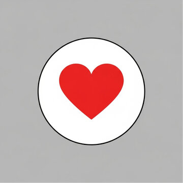 Red Heart Icon in White Circle.