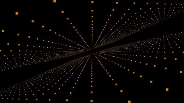Premium 4K motion graphics of a angular tilt particle grid animation. A high-tech digital environment featuring points moving in a unique angular tilt pattern. Perfect for corporate, cybersecurity
