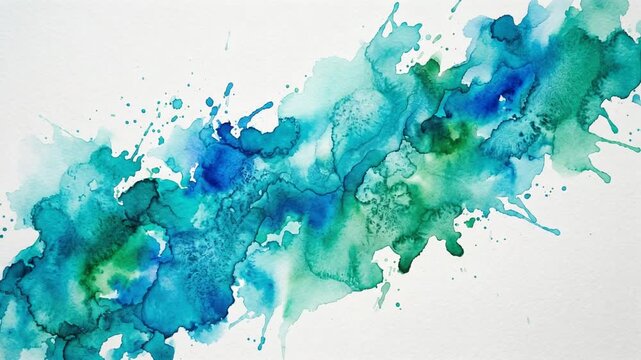水彩絵具が優雅に広がるループ動画背景素材
