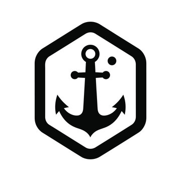 Anchor Emblem Logo Design Business Stability