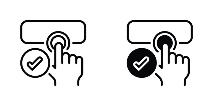 Call To Action Vector Line Icon for ui and web design