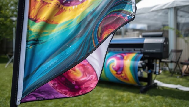 Oversized print with edging