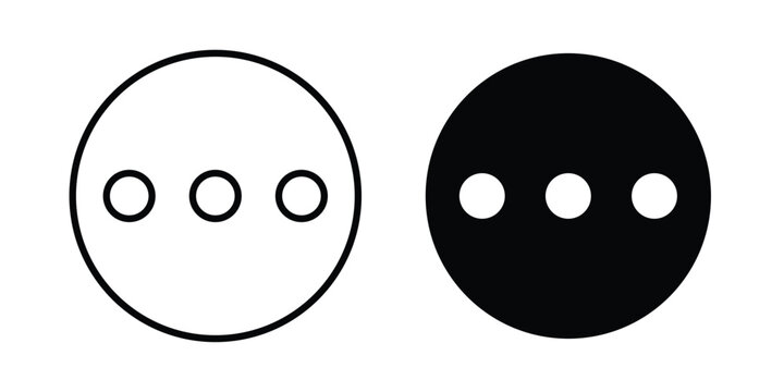 More icon in stroke outline style with flat version