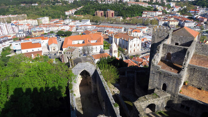 Leiria, Portugal. Leiria Castle was built in a dominant position to the north, overlooking the town and the River Lis. © Andreia