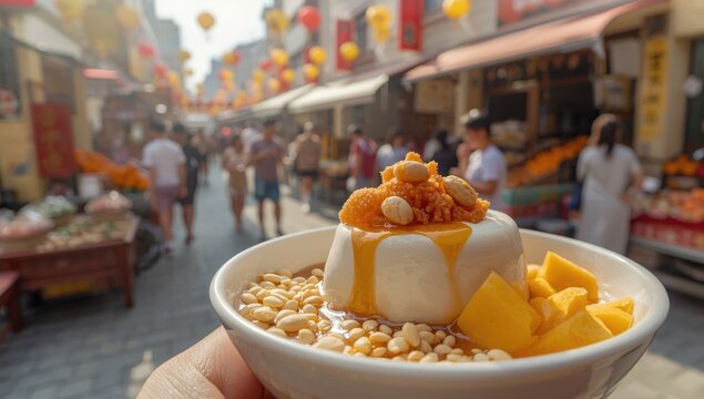 Taiwanese dessert made from tofu pudding