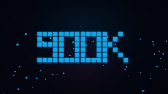 900K Followers Milestone Celebration Animation, Social Media Growth, Premium Confetti Background