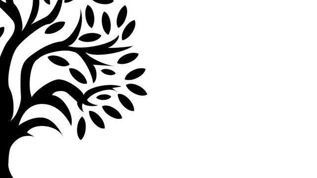 illustration of a tree symbolizing growth and nature with copyspace