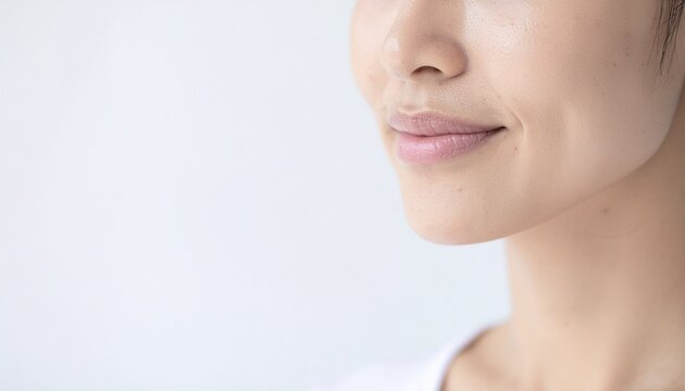 女性の口元