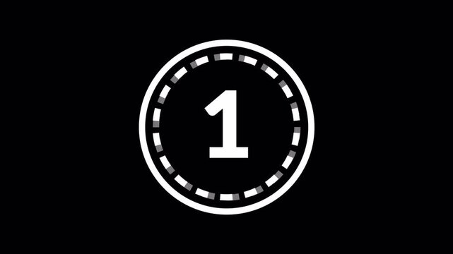 countdown 5 second animation circular timer 4k
