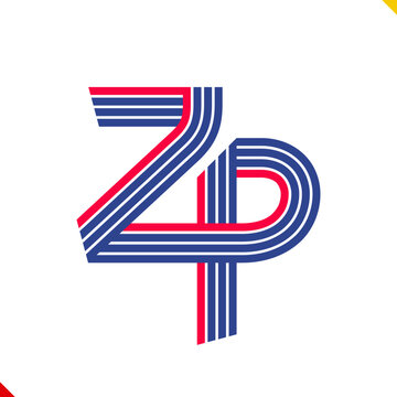 Parallel line monogram initial logo, combination of letter Z and P. Idea and inspiration for branding, company and corporation name abbreviation. personal and commercial purpose.