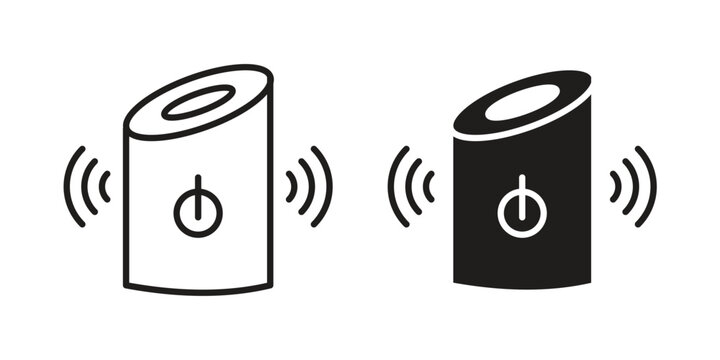 Smart speaker icon symbol, logo illustration. Vector graphics web design.