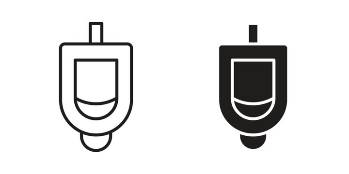 Urinal icon symbol, logo illustration. Vector graphics web design.
