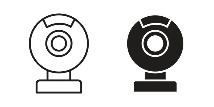 Webcam icon symbol, logo illustration. Vector graphics web design.