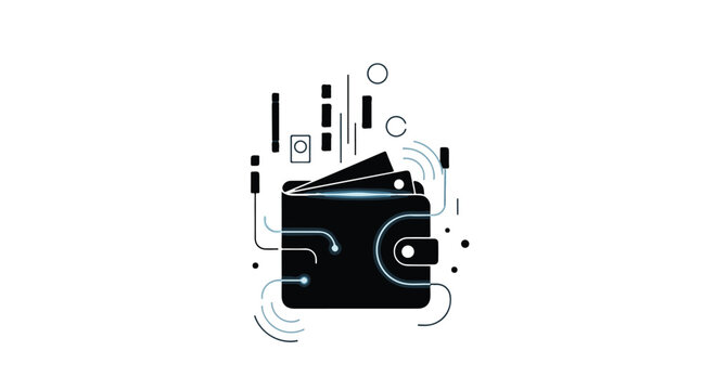 Digital wallet and finance technology concept