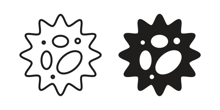 White blood cell icon symbol, logo illustration. Vector graphics web design.