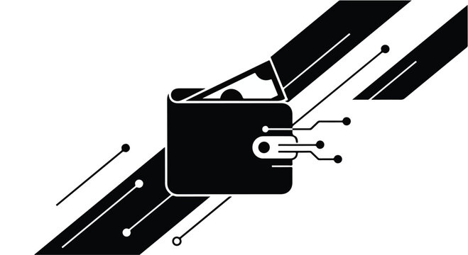Digital wallet and finance technology concept