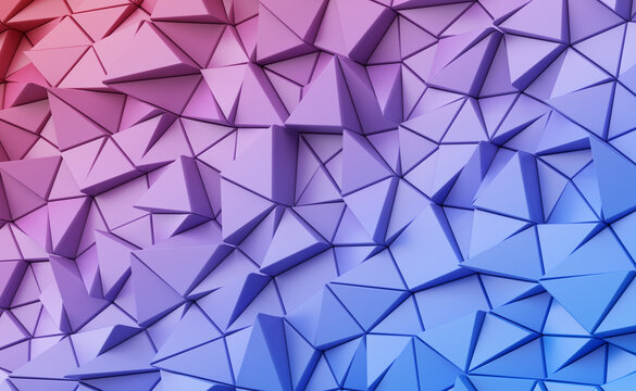 Abstract Geometric Low Poly Background with Gradient Colors