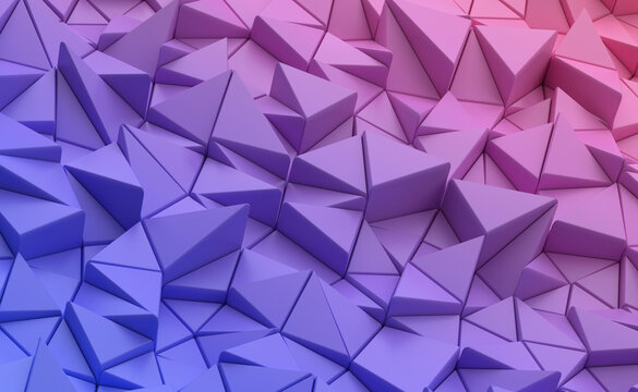 Abstract Purple Pink Low Poly 3D Background