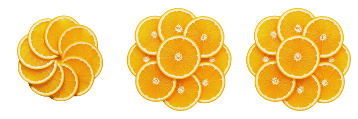 Fototapeta premium Fresh Sliced Orange Fruit Citrus: