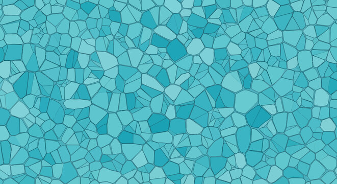 Turquoise Blue Geometric Voronoi Pattern Abstract Background