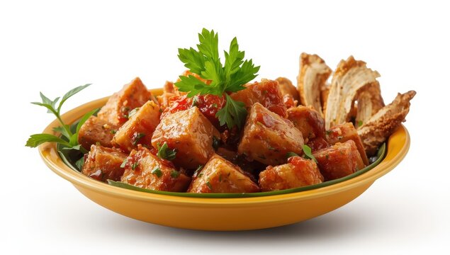 Orek tempe is a traditional Javanese dish featuring tempeh, chopped into cubes or sticks, and seasoned with Javanese sugar and tamarind.