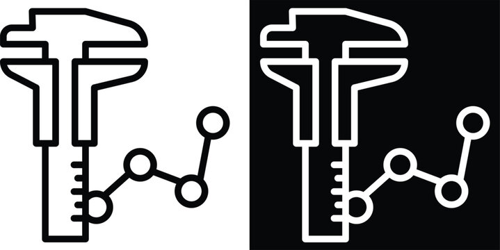 measure Two-tone version in black and white background