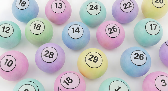 numbers on blue background