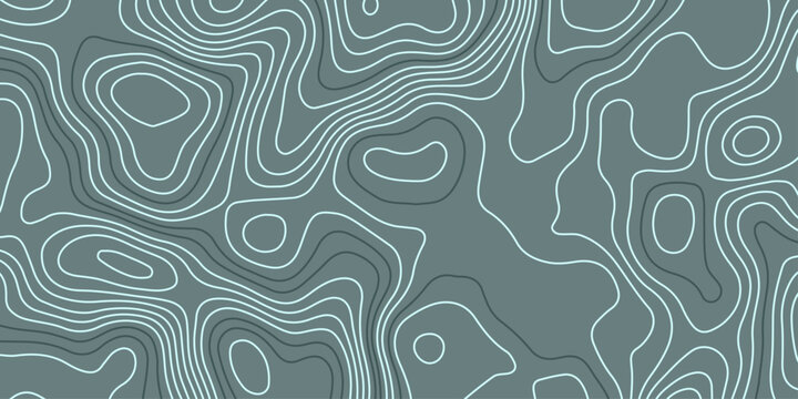 Abstract Topographic Contour Map Background With Smooth color Terrain Lines and Minimal Design.