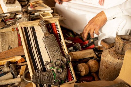 Traditional craftsmanship of daggers and jambiyas in Saudi Arabia