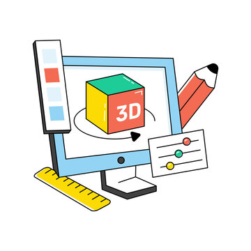 Creative design icon of computer aided design 