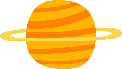 Stylized Planet with Rings Illustration © Mungujakisa Edmond