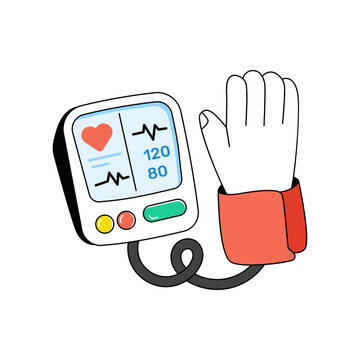 Creative design of blood pressure checking icon 