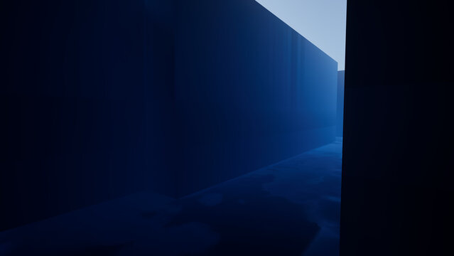 Trapped in Maze Liminal Space Minimal Concept