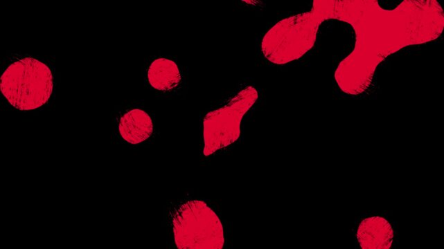 Abstract hand-drawn scribble animation. Pen marker doodle style. Sketched motion element.  Freehand frame loop animation. Red wiggled liquid shapes doodle stop motion video.