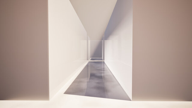 Trapped in Maze Liminal Space Minimal Concept