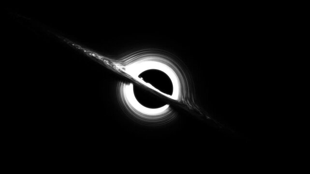 Black Hole Light Bending Gravitational Effect VFX Loop